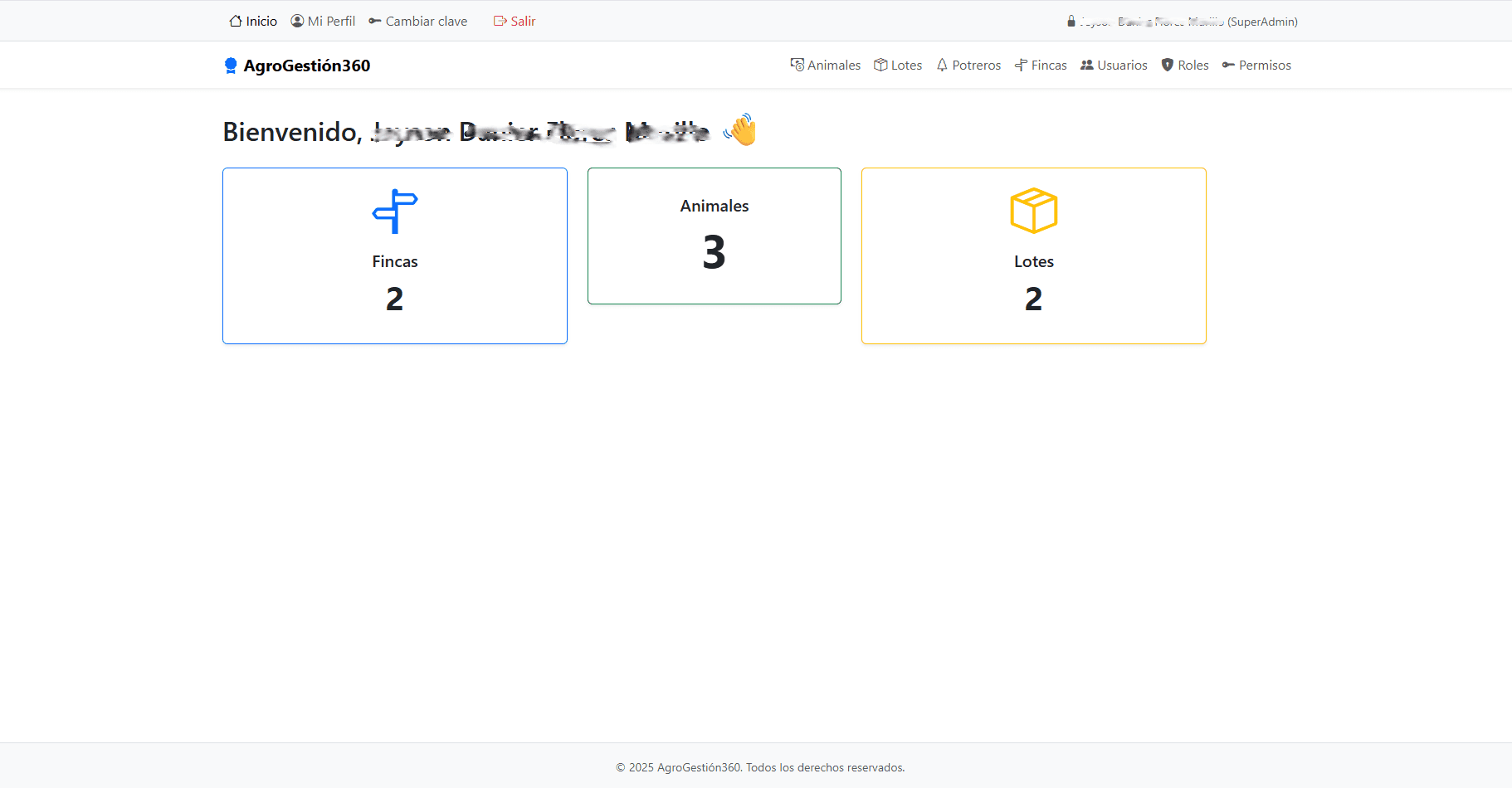 AgroGestión360 — dashboard